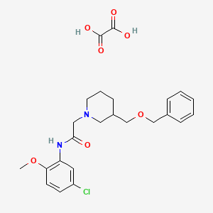 molecular formula C24H29ClN2O7 B2711766 2-(3-((benzyloxy)methyl)piperidin-1-yl)-N-(5-chloro-2-methoxyphenyl)acetamide oxalate CAS No. 1351635-47-6