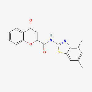 molecular formula C19H14N2O3S B2711770 N-(4,6-dimethylbenzo[d]thiazol-2-yl)-4-oxo-4H-chromene-2-carboxamide CAS No. 361478-76-4