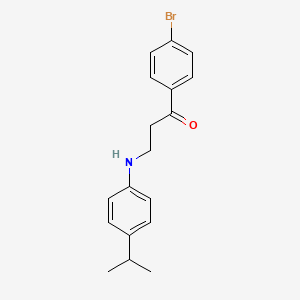 molecular formula C18H20BrNO B2711775 1-(4-Bromophenyl)-3-(4-isopropylanilino)-1-propanone CAS No. 477334-14-8