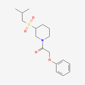 molecular formula C17H25NO4S B2711776 1-[3-(2-Methylpropanesulfonyl)piperidin-1-yl]-2-phenoxyethan-1-one CAS No. 2097860-29-0