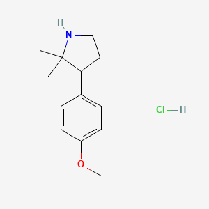 3-(4-Methoxyphenyl)-2,2-dimethylpyrrolidine;hydrochloride