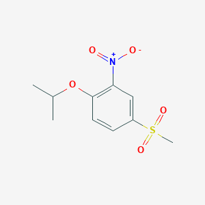 molecular formula C10H13NO5S B2711783 4-Methanesulfonyl-2-nitro-1-(propan-2-yloxy)benzene CAS No. 848178-51-8