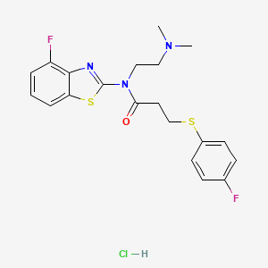 N-(2-(dimethylamino)ethyl)-N-(4-fluorobenzo[d]thiazol-2-yl)-3-((4-fluorophenyl)thio)propanamide hydrochloride