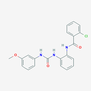 molecular formula C21H18ClN3O3 B2711787 2-氯-N-(2-(3-(3-甲氧基苯基)脲基)苯基)苯甲酰胺 CAS No. 1203253-74-0