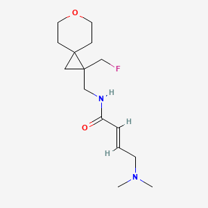 molecular formula C15H25FN2O2 B2711791 (E)-4-(Dimethylamino)-N-[[2-(fluoromethyl)-6-oxaspiro[2.5]octan-2-yl]methyl]but-2-enamide CAS No. 2411330-27-1