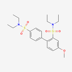 molecular formula C21H30N2O5S2 B2711795 N2,N2,N4',N4'-四乙基-4-甲氧基-[1,1'-联苯]-2,4'-二磺酰胺 CAS No. 1428153-14-3