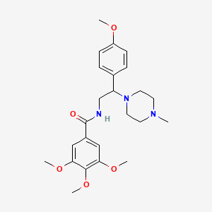 3,4,5-trimethoxy-N-[2-(4-methoxyphenyl)-2-(4-methylpiperazin-1-yl)ethyl]benzamide