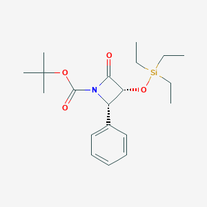 molecular formula C20H31NO4Si B027118 (3R,4S)-叔丁基 2-氧代-4-苯基-3-(三乙基甲硅烷基氧基)氮杂环丁烷-1-羧酸酯 CAS No. 149198-47-0