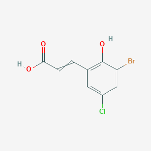 3-(3-Bromo-5-chloro-2-hydroxyphenyl)prop-2-enoic acid