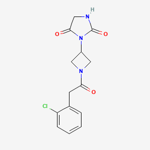 3-(1-(2-(2-Chlorophenyl)acetyl)azetidin-3-yl)imidazolidine-2,4-dione