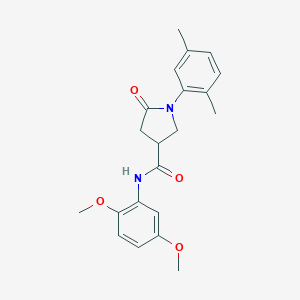 molecular formula C21H24N2O4 B271181 N-(2,5-dimethoxyphenyl)-1-(2,5-dimethylphenyl)-5-oxopyrrolidine-3-carboxamide 