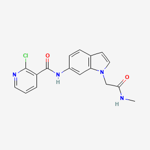 2-chloro-N-{1-[(methylcarbamoyl)methyl]-1H-indol-6-yl}pyridine-3-carboxamide