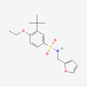 molecular formula C17H23NO4S B2711817 3-叔丁基-4-乙氧基-N-(呋喃-2-基甲基)苯磺酰胺 CAS No. 898653-78-6