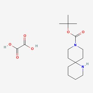 molecular formula C16H28N2O6 B2711819 叔丁基1,9-二氮杂螺[5.5]十一烷-9-羧酸草酸盐 CAS No. 2177259-22-0