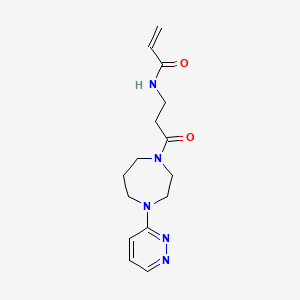 molecular formula C15H21N5O2 B2711821 N-{3-oxo-3-[4-(pyridazin-3-yl)-1,4-diazepan-1-yl]propyl}prop-2-enamide CAS No. 2201816-27-3