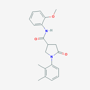 molecular formula C20H22N2O3 B271184 1-(2,3-dimethylphenyl)-N-(2-methoxyphenyl)-5-oxopyrrolidine-3-carboxamide 