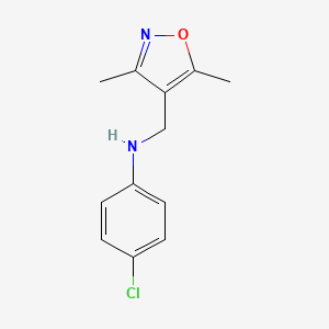 molecular formula C12H13ClN2O B2711848 4-chloro-N-[(3,5-dimethyl-1,2-oxazol-4-yl)methyl]aniline CAS No. 303985-31-1