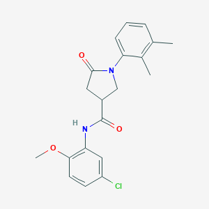 molecular formula C20H21ClN2O3 B271185 N-(5-chloro-2-methoxyphenyl)-1-(2,3-dimethylphenyl)-5-oxopyrrolidine-3-carboxamide 