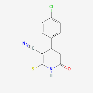 4-(4-Chlorophenyl)-2-(methylthio)-6-oxo-1,4,5,6-tetrahydropyridine-3-carbonitrile