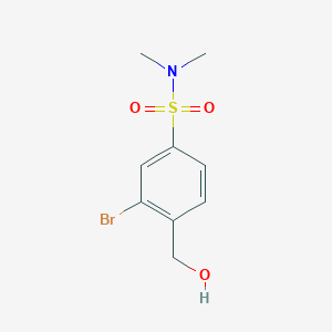 molecular formula C9H12BrNO3S B2711863 3-Bromo-4-(hydroxymethyl)-N,N-dimethylbenzenesulfonamide CAS No. 2225137-03-9