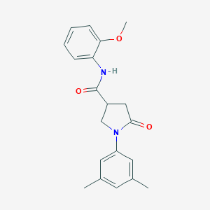 molecular formula C20H22N2O3 B271187 1-(3,5-dimethylphenyl)-N-(2-methoxyphenyl)-5-oxopyrrolidine-3-carboxamide 