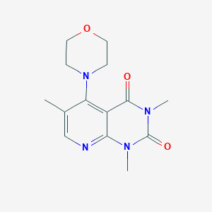 molecular formula C14H18N4O3 B2711872 1,3,6-三甲基-5-吗啉基吡啶并[2,3-d]嘧啶-2,4(1H,3H)-二酮 CAS No. 941903-55-5