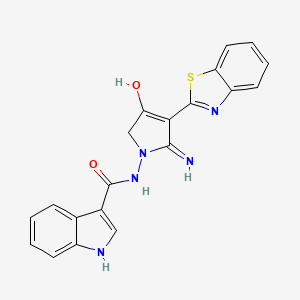 N-[5-amino-4-(1,3-benzothiazol-2-yl)-3-oxo-2H-pyrrol-1-yl]-1H-indole-3-carboxamide
