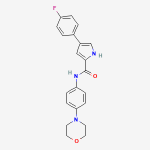 molecular formula C21H20FN3O2 B2711879 4-(4-fluorophenyl)-N-(4-morpholinophenyl)-1H-pyrrole-2-carboxamide CAS No. 1251706-40-7