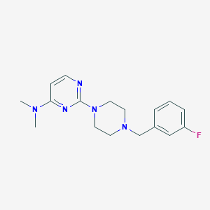molecular formula C17H22FN5 B2711885 2-{4-[(3-fluorophenyl)methyl]piperazin-1-yl}-N,N-dimethylpyrimidin-4-amine CAS No. 2415624-56-3