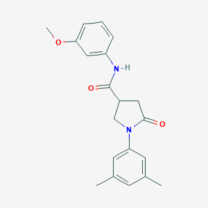 molecular formula C20H22N2O3 B271189 1-(3,5-dimethylphenyl)-N-(3-methoxyphenyl)-5-oxopyrrolidine-3-carboxamide 
