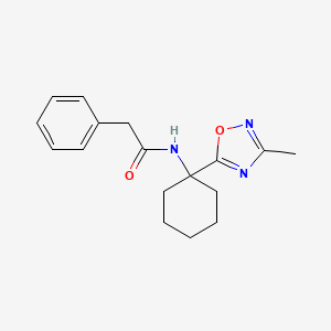 molecular formula C17H21N3O2 B2711891 N-[1-(3-methyl-1,2,4-oxadiazol-5-yl)cyclohexyl]-2-phenylacetamide CAS No. 1396859-81-6