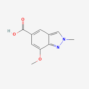 molecular formula C10H10N2O3 B2711894 7-Methoxy-2-methylindazole-5-carboxylic acid CAS No. 1784860-29-2