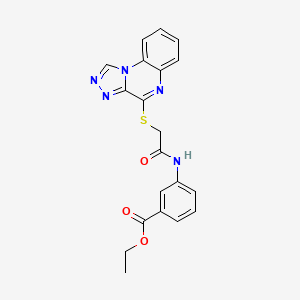 Ethyl 3-(2-{[1,2,4]triazolo[4,3-a]quinoxalin-4-ylsulfanyl}acetamido)benzoate