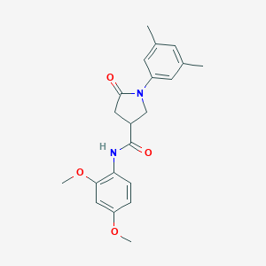 molecular formula C21H24N2O4 B271190 N-(2,4-dimethoxyphenyl)-1-(3,5-dimethylphenyl)-5-oxopyrrolidine-3-carboxamide 