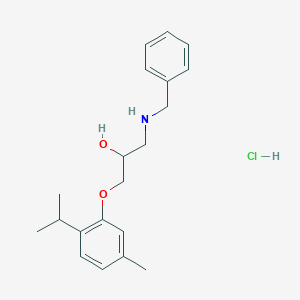 molecular formula C20H28ClNO2 B2711914 1-(Benzylamino)-3-(2-isopropyl-5-methylphenoxy)propan-2-ol hydrochloride CAS No. 56354-17-7