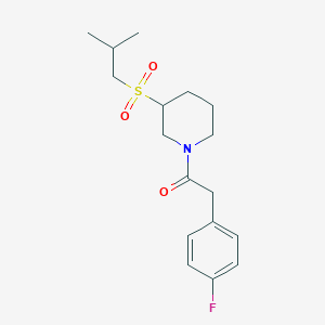 2-(4-Fluorophenyl)-1-[3-(2-methylpropanesulfonyl)piperidin-1-yl]ethan-1-one