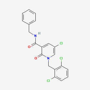 molecular formula C20H15Cl3N2O2 B2711918 N-benzyl-5-chloro-1-(2,6-dichlorobenzyl)-2-oxo-1,2-dihydro-3-pyridinecarboxamide CAS No. 339023-96-0