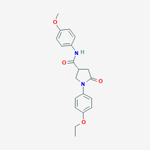 molecular formula C20H22N2O4 B271192 1-(4-ethoxyphenyl)-N-(4-methoxyphenyl)-5-oxo-3-pyrrolidinecarboxamide 