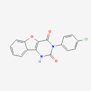 3-(4-chlorophenyl)[1]benzofuro[3,2-d]pyrimidine-2,4(1H,3H)-dione