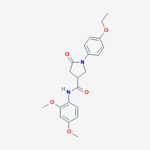 molecular formula C21H24N2O5 B271193 N-(2,4-dimethoxyphenyl)-1-(4-ethoxyphenyl)-5-oxopyrrolidine-3-carboxamide 