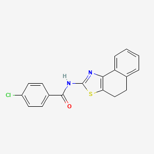 molecular formula C18H13ClN2OS B2711935 4-chloro-N-(4,5-dihydronaphtho[1,2-d]thiazol-2-yl)benzamide CAS No. 353487-78-2
