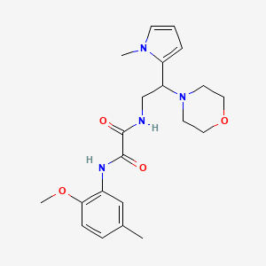 molecular formula C21H28N4O4 B2711936 N1-(2-methoxy-5-methylphenyl)-N2-(2-(1-methyl-1H-pyrrol-2-yl)-2-morpholinoethyl)oxalamide CAS No. 1049398-11-9