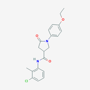 molecular formula C20H21ClN2O3 B271194 N-(3-chloro-2-methylphenyl)-1-(4-ethoxyphenyl)-5-oxopyrrolidine-3-carboxamide 