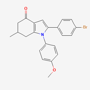 2-(4-Bromophenyl)-1-(4-methoxyphenyl)-6-methyl-5,6,7-trihydroindol-4-one