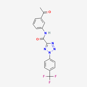 molecular formula C17H12F3N5O2 B2711944 N-(3-乙酰基苯基)-2-(4-(三氟甲基)苯基)-2H-四唑-5-羧酰胺 CAS No. 1396626-64-4