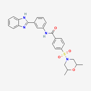 N-(3-(1H-benzo[d]imidazol-2-yl)phenyl)-4-((2,6-dimethylmorpholino)sulfonyl)benzamide