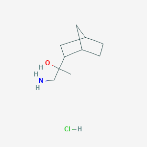 molecular formula C10H20ClNO B2711949 1-氨基-2-(2-双环[2.2.1]庚烷基)丙醇;盐酸盐 CAS No. 2361644-15-5