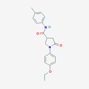 molecular formula C20H22N2O3 B271195 1-(4-ethoxyphenyl)-N-(4-methylphenyl)-5-oxopyrrolidine-3-carboxamide 