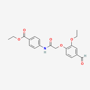 molecular formula C20H21NO6 B2711952 Ethyl 4-{[(2-ethoxy-4-formylphenoxy)acetyl]amino}benzoate CAS No. 692262-39-8