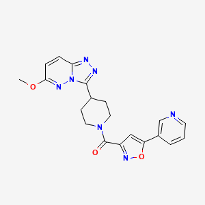 3-[3-(4-{6-Methoxy-[1,2,4]triazolo[4,3-b]pyridazin-3-yl}piperidine-1-carbonyl)-1,2-oxazol-5-yl]pyridine